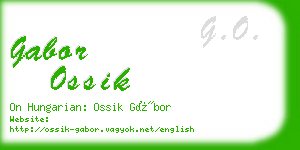 gabor ossik business card